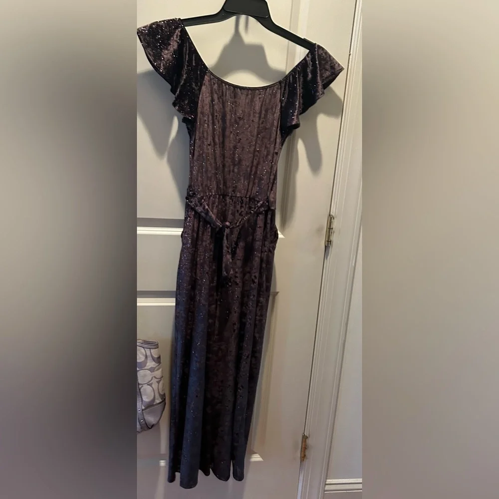 Justice Girls Sparkling Crushed Velvet Jumpsuit NWT Size 12